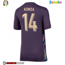 Ženske Nogometnih dresov Anglija Ezri Konsa #14 Gostujoči EP 2024 Kratki rokavi